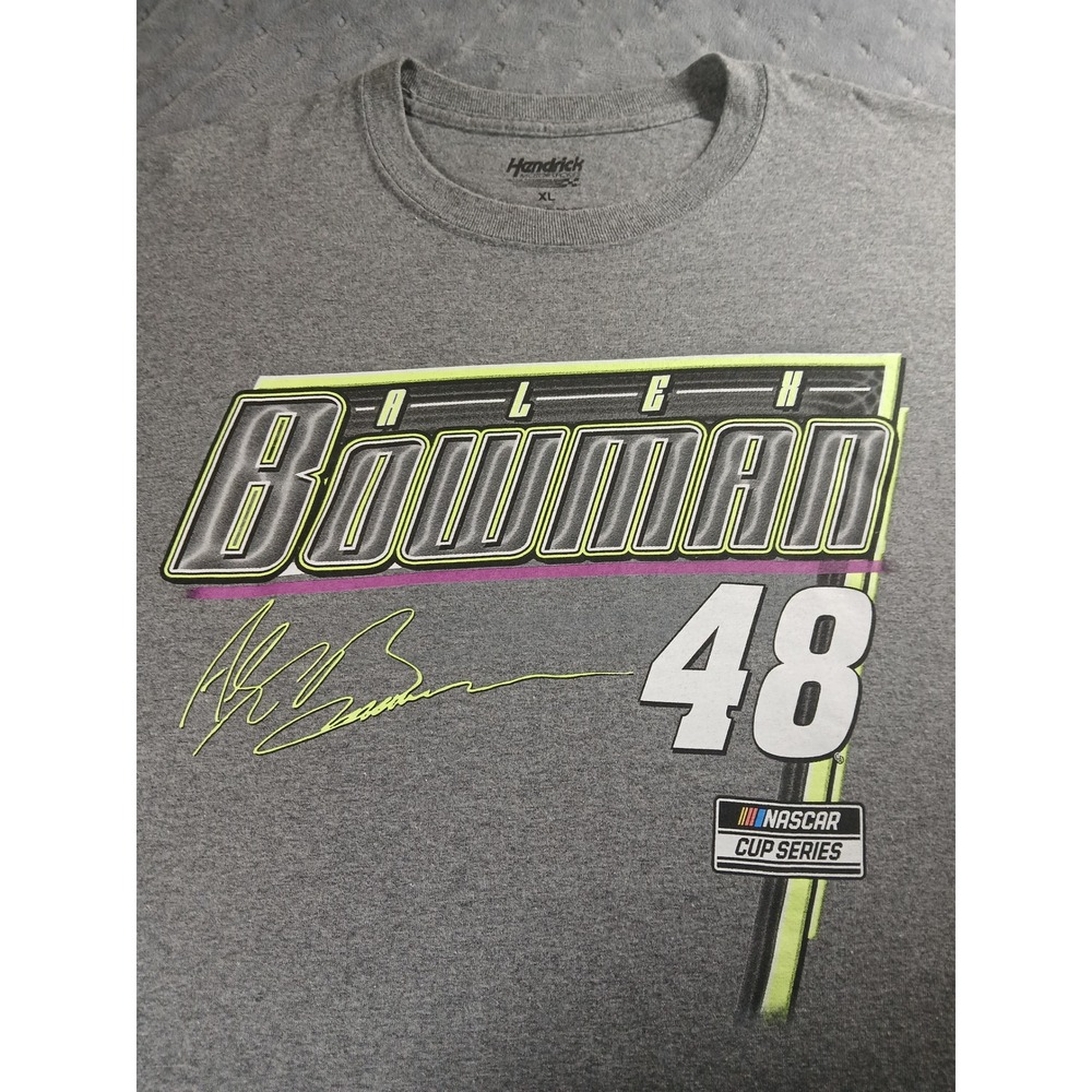 Hendrick Motorsports Alex Bowman 48 NASCAR Cup Series 2021 T-Shirt Mens XL Gray